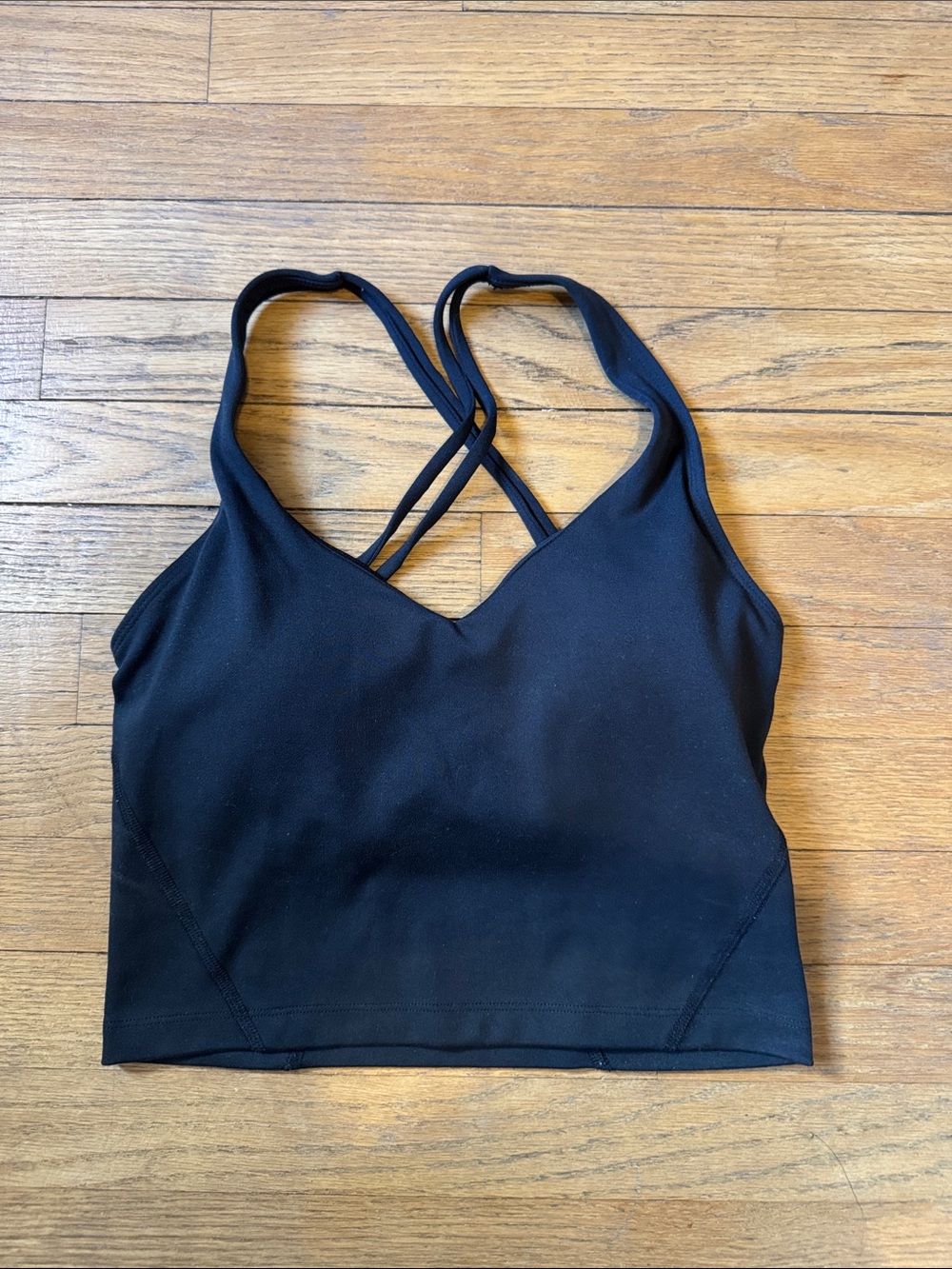 [NEW] Gilly Hicks Black Strappy V-Neck Crop Sports Top